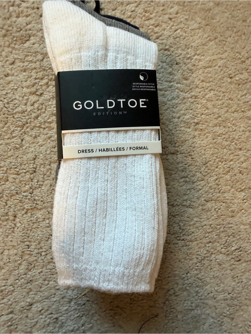 Gold Toe Ribbed Dress Socks for Men